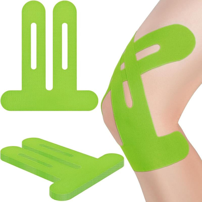 Precut Kinesiology Tape for Knees, 10 Pcs - Knee Support & Stability, Knee Pain Relief Athletic Tape - Waterproof & Elastic, Breathable Hypoallergenic Latex-Free Tape, Black